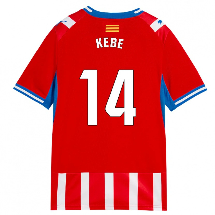 Danxen Femme Maillot Moussa Kébé #14 Rouge Blanc Bleu Ciel Tenues Domicile 2026/27 T-Shirt
