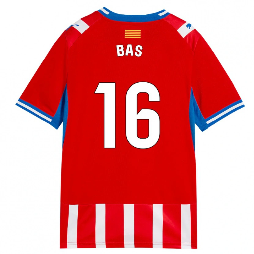 Danxen Femme Maillot Jordi Bas #16 Rouge Blanc Bleu Ciel Tenues Domicile 2026/27 T-Shirt
