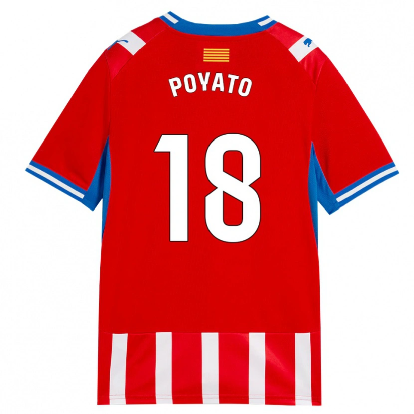 Danxen Femme Maillot Marina Poyato #18 Rouge Blanc Bleu Ciel Tenues Domicile 2026/27 T-Shirt