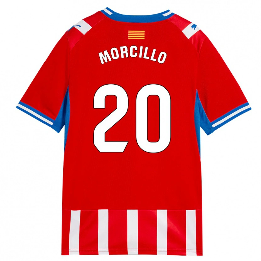 Danxen Femme Maillot Luis Morcillo #20 Rouge Blanc Bleu Ciel Tenues Domicile 2026/27 T-Shirt