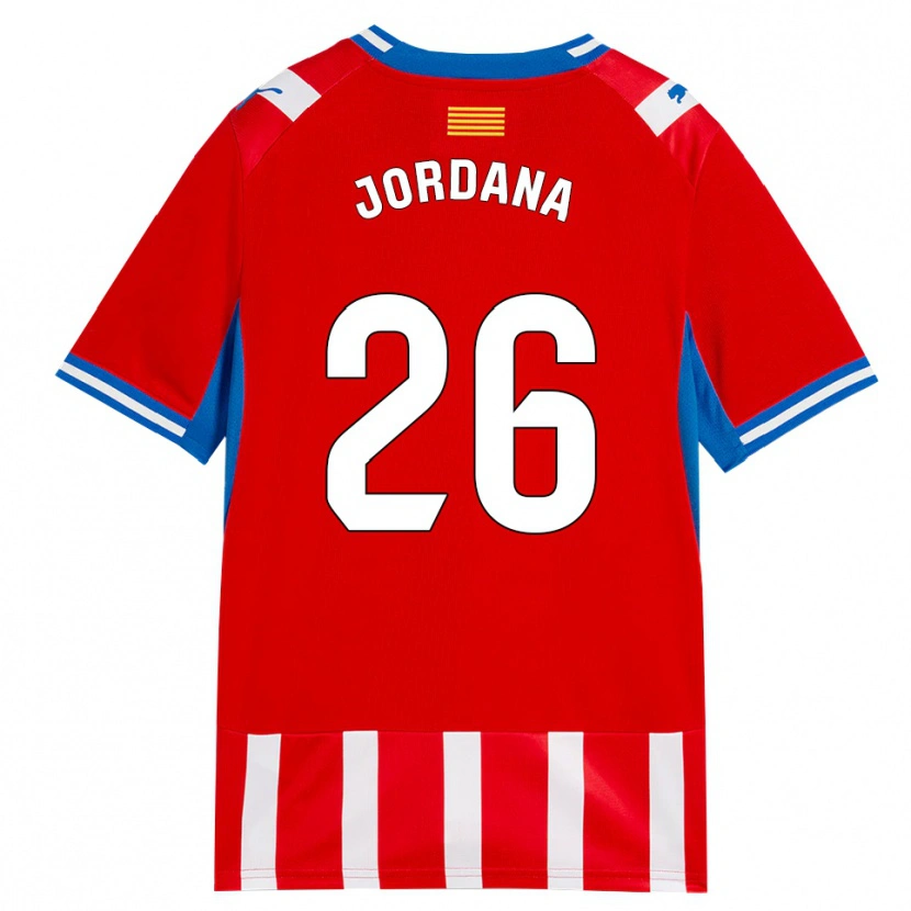 Danxen Femme Maillot Gibert Jordana #26 Rouge Blanc Bleu Ciel Tenues Domicile 2026/27 T-Shirt