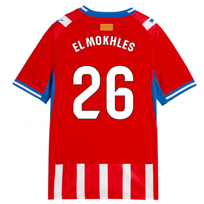 Danxen Femme Maillot Adam El Mokhles #26 Rouge Blanc Bleu Ciel Tenues Domicile 2026/27 T-Shirt