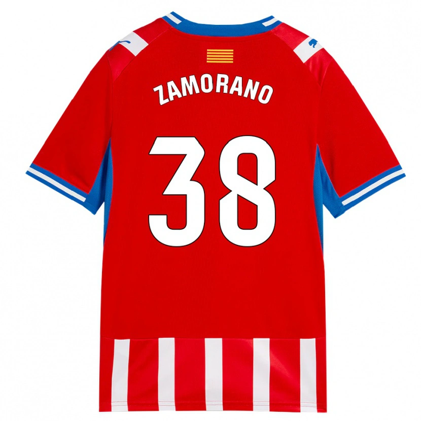 Danxen Femme Maillot Holmes Zamorano #38 Rouge Blanc Bleu Ciel Tenues Domicile 2026/27 T-Shirt