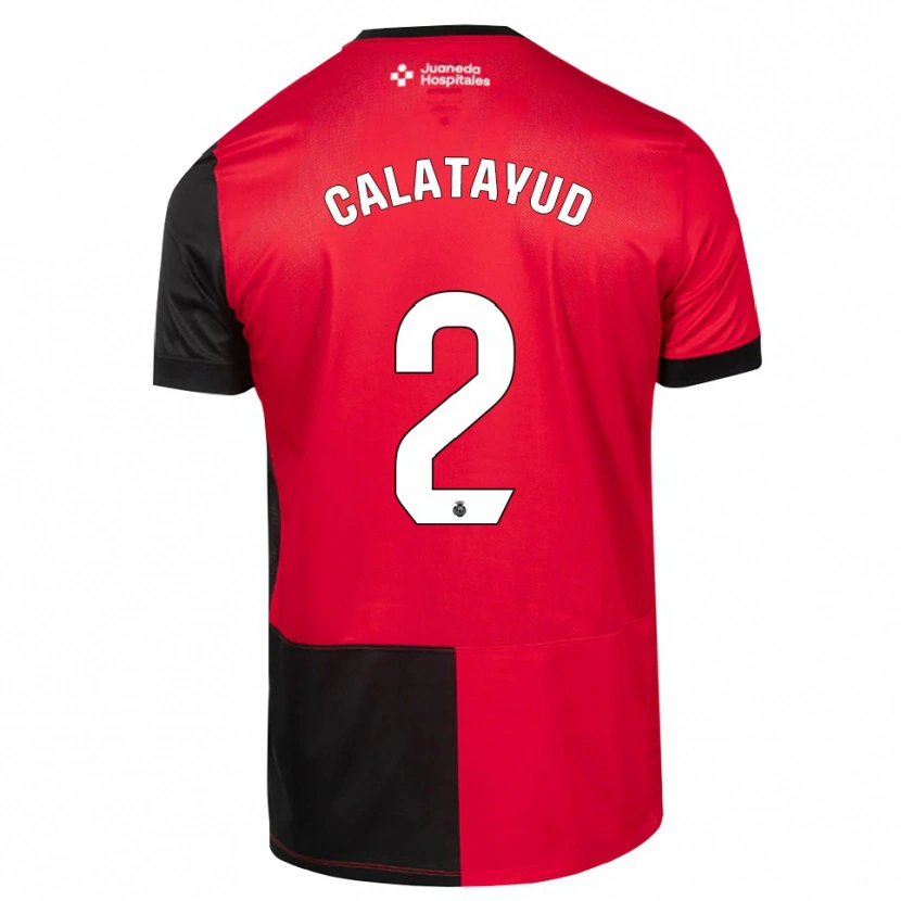 Danxen Femme Maillot Miguel Calatayud #2 Noir Rouge Blanc Tenues Domicile 2026/27 T-Shirt