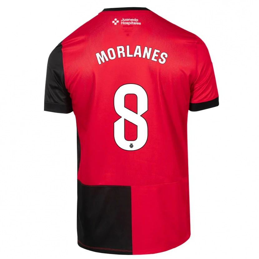 Danxen Femme Maillot Manu Morlanes #8 Noir Rouge Blanc Tenues Domicile 2026/27 T-Shirt