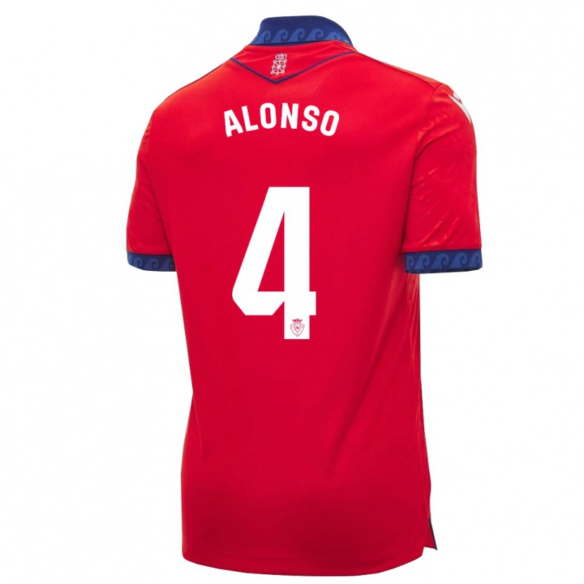 Danxen Femme Maillot Ander Alonso #4 Rouge Bleu Marine Blanc Tenues Domicile 2026/27 T-Shirt