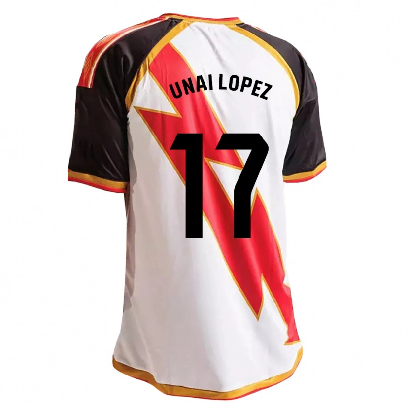 Danxen Femme Maillot Unai López #17 Noir Rouge Blanc Or Tenues Domicile 2026/27 T-Shirt