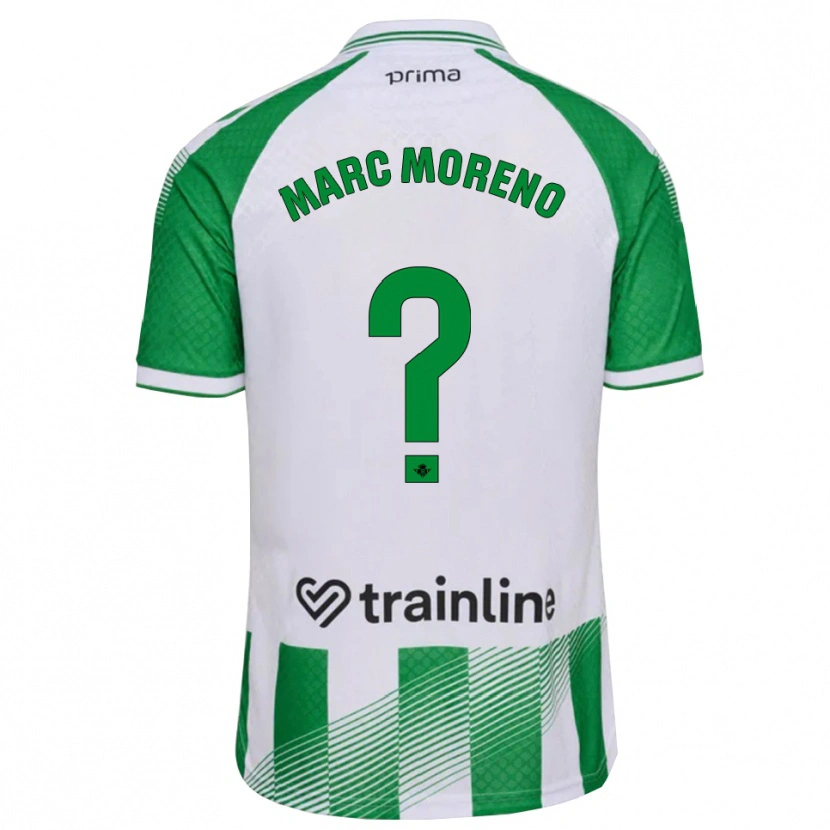 Danxen Femme Maillot Marc Moreno #0 Vert Clair Noir Blanc Tenues Domicile 2026/27 T-Shirt