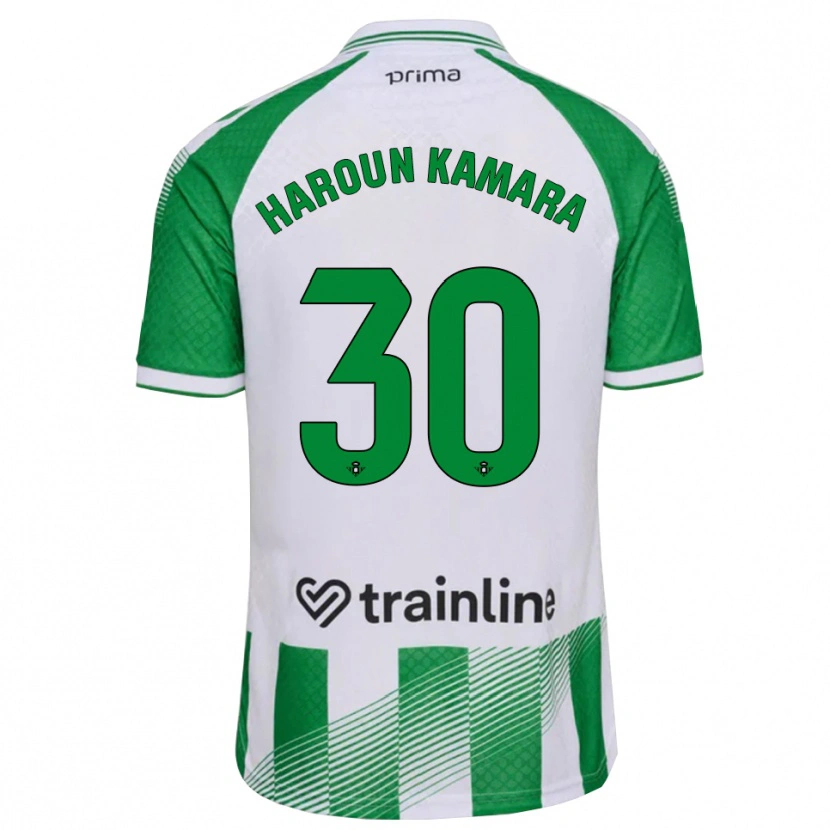 Danxen Femme Maillot Miguel Haroun Kamara #30 Vert Clair Noir Blanc Tenues Domicile 2026/27 T-Shirt