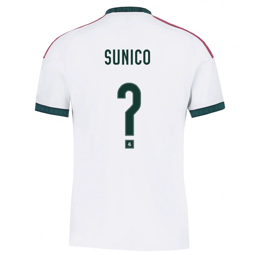 Danxen Femme Maillot Guillermo Sunico #0 Vert Foncé Blanc Rouge Tenues Domicile 2026/27 T-Shirt