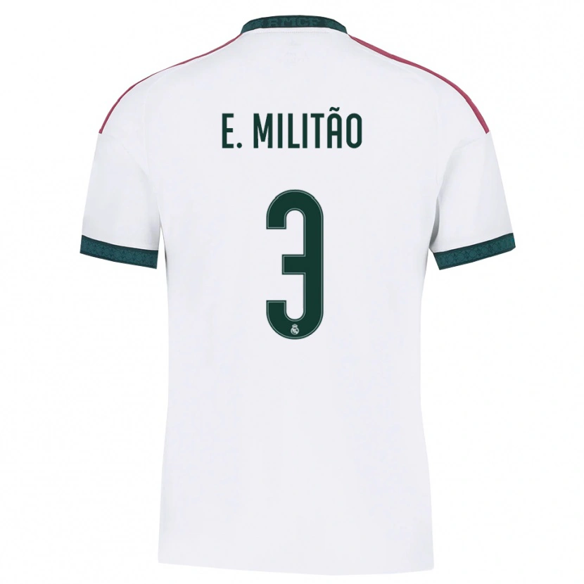 Danxen Femme Maillot Éder Militão #3 Vert Foncé Blanc Rouge Tenues Domicile 2026/27 T-Shirt