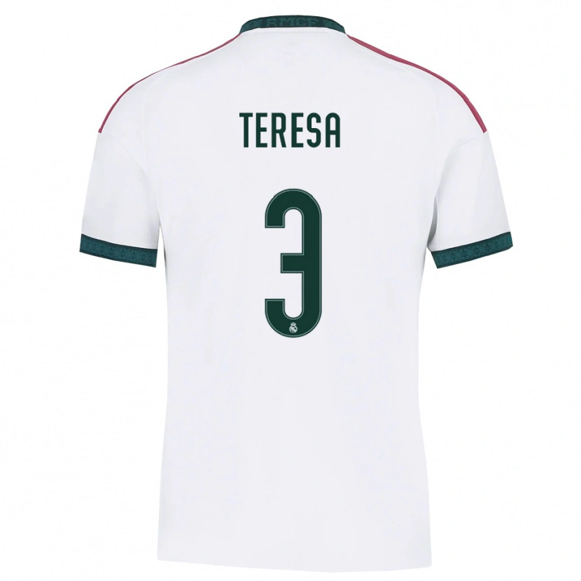 Danxen Femme Maillot Teresa Abelleira #3 Vert Foncé Blanc Rouge Tenues Domicile 2026/27 T-Shirt