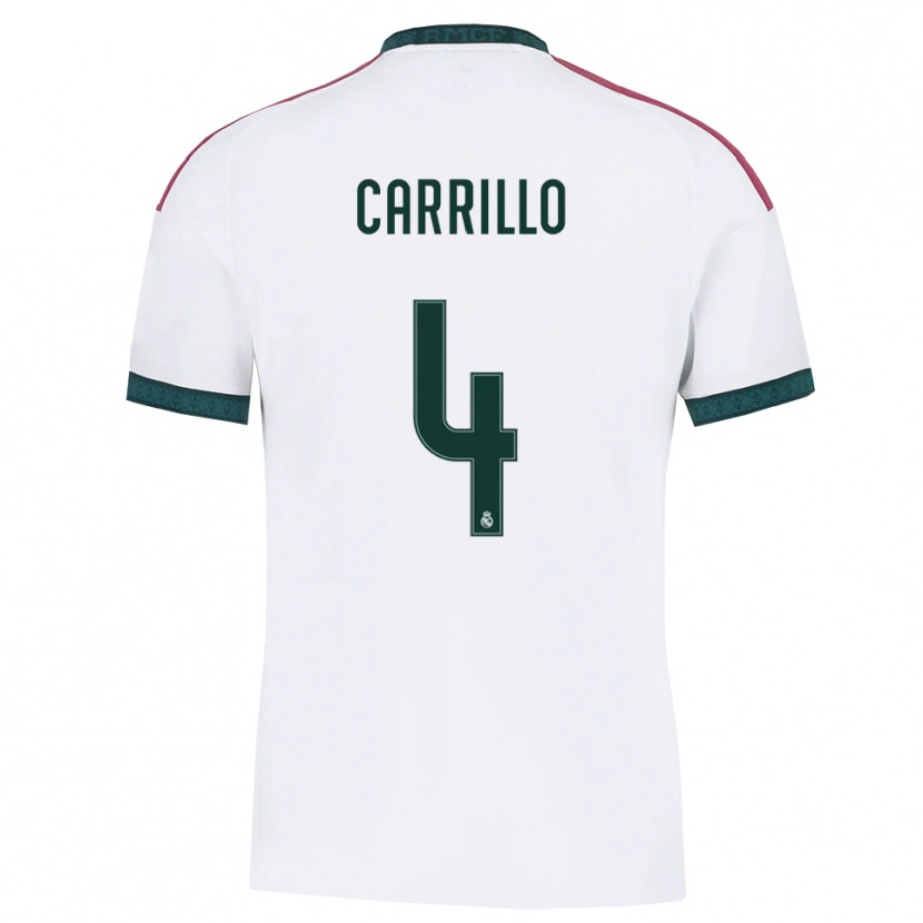 Danxen Femme Maillot Alvaro Carrillo #4 Vert Foncé Blanc Rouge Tenues Domicile 2026/27 T-Shirt