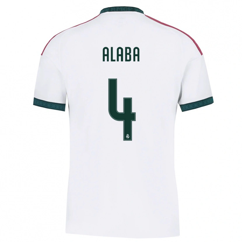 Danxen Femme Maillot David Alaba #4 Vert Foncé Blanc Rouge Tenues Domicile 2026/27 T-Shirt