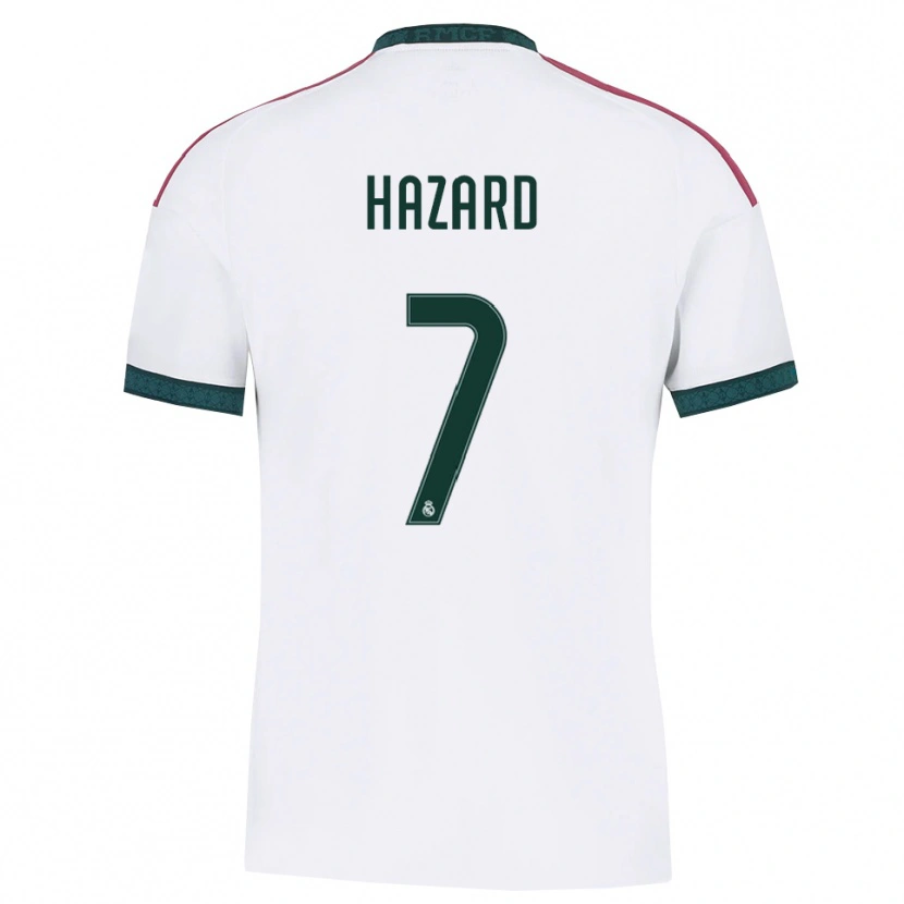 Danxen Femme Maillot Eden Hazard #7 Vert Foncé Blanc Rouge Tenues Domicile 2026/27 T-Shirt