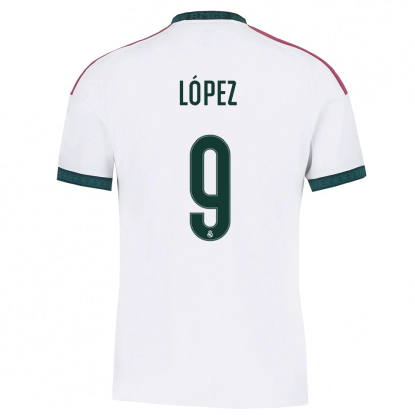 Danxen Femme Maillot Mikel López #9 Vert Foncé Blanc Rouge Tenues Domicile 2026/27 T-Shirt