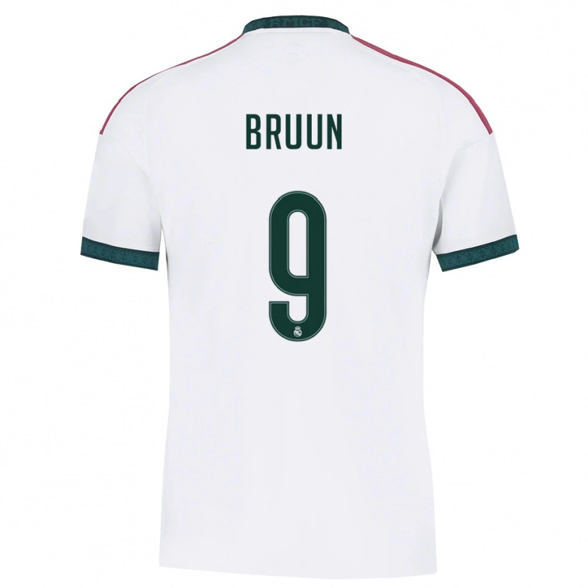 Danxen Femme Maillot Signe Bruun #9 Vert Foncé Blanc Rouge Tenues Domicile 2026/27 T-Shirt