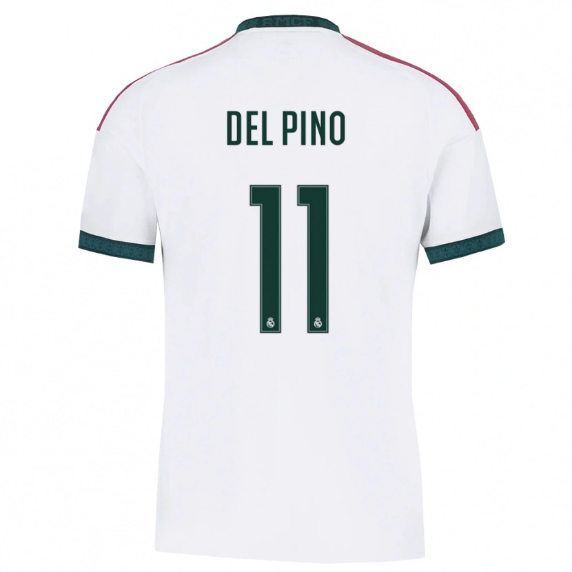 Danxen Femme Maillot Santiago Del Pino #11 Vert Foncé Blanc Rouge Tenues Domicile 2026/27 T-Shirt