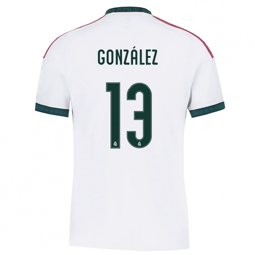 Danxen Femme Maillot Álvaro González #13 Vert Foncé Blanc Rouge Tenues Domicile 2026/27 T-Shirt