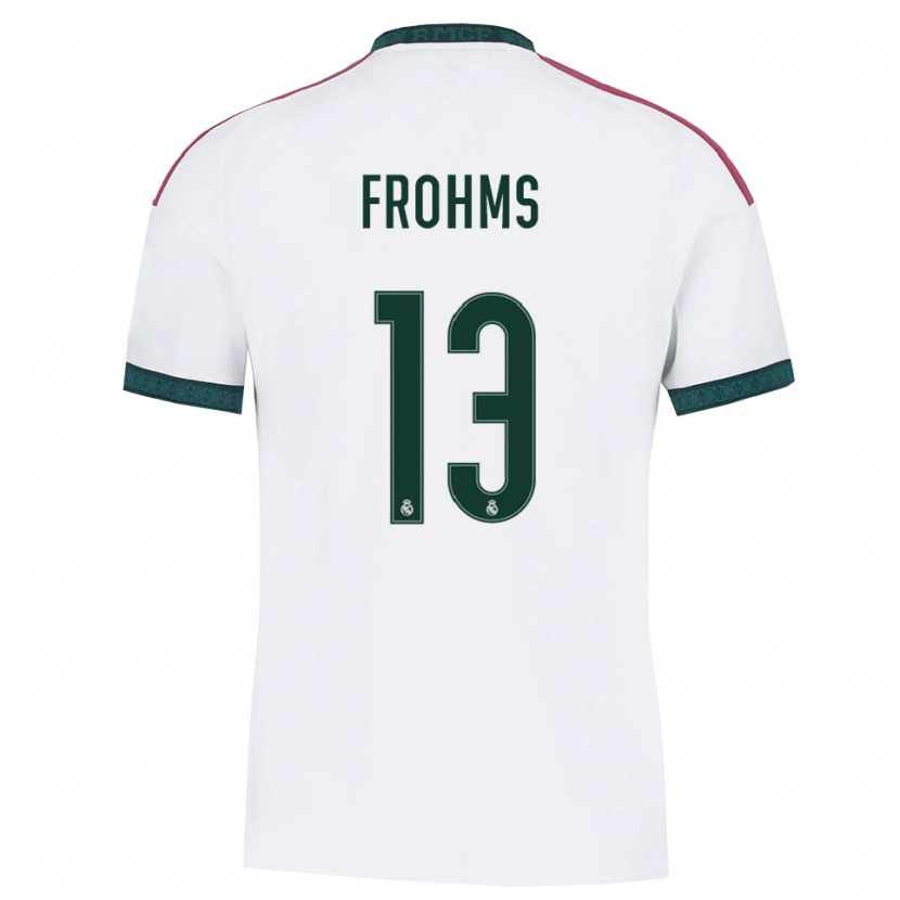 Danxen Femme Maillot Merle Frohms #13 Vert Foncé Blanc Rouge Tenues Domicile 2026/27 T-Shirt