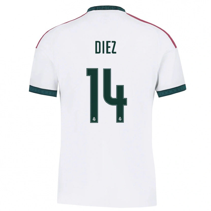 Danxen Femme Maillot Carlos Diez #14 Vert Foncé Blanc Rouge Tenues Domicile 2026/27 T-Shirt