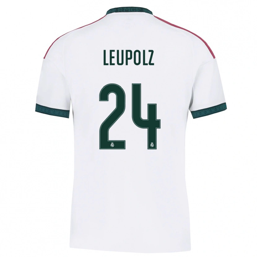 Danxen Femme Maillot Melanie Leupolz #24 Vert Foncé Blanc Rouge Tenues Domicile 2026/27 T-Shirt