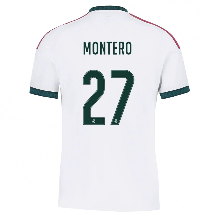 Danxen Femme Maillot Pablo Montero #27 Vert Foncé Blanc Rouge Tenues Domicile 2026/27 T-Shirt