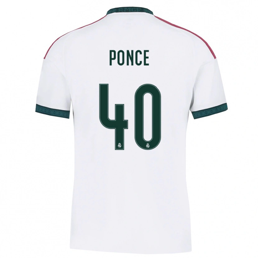 Danxen Femme Maillot Guille Ponce #40 Vert Foncé Blanc Rouge Tenues Domicile 2026/27 T-Shirt