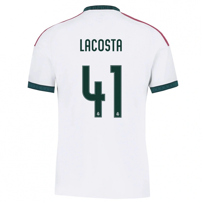 Danxen Femme Maillot Diego Lacosta #41 Vert Foncé Blanc Rouge Tenues Domicile 2026/27 T-Shirt