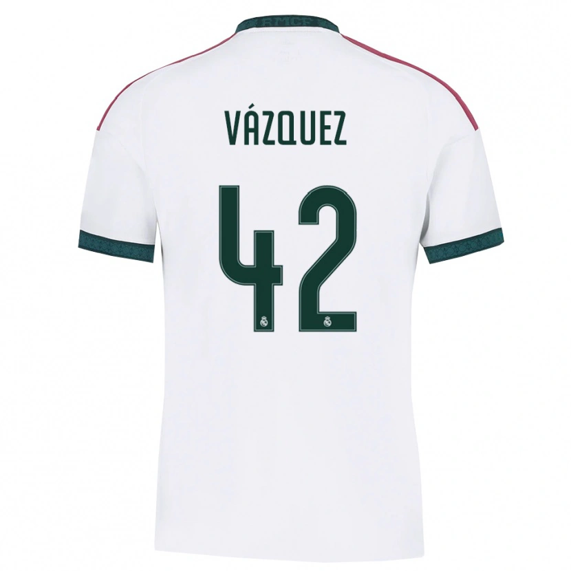 Danxen Femme Maillot Erik Vázquez #42 Vert Foncé Blanc Rouge Tenues Domicile 2026/27 T-Shirt
