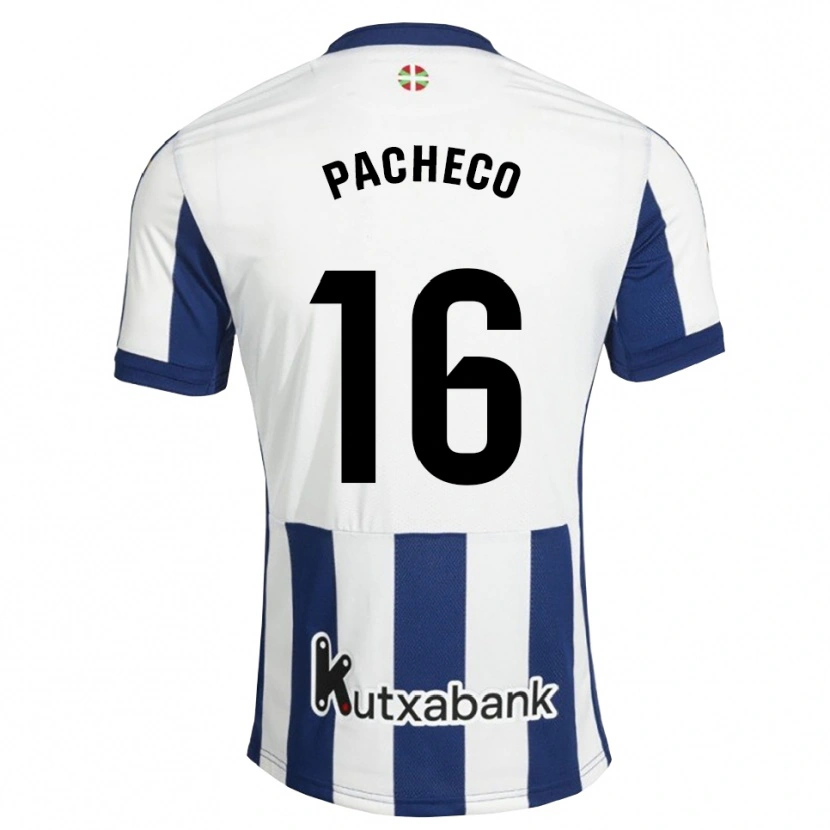 Danxen Femme Maillot Jon Pacheco #16 Bleu Marine Blanc Goldenrod Tenues Domicile 2026/27 T-Shirt