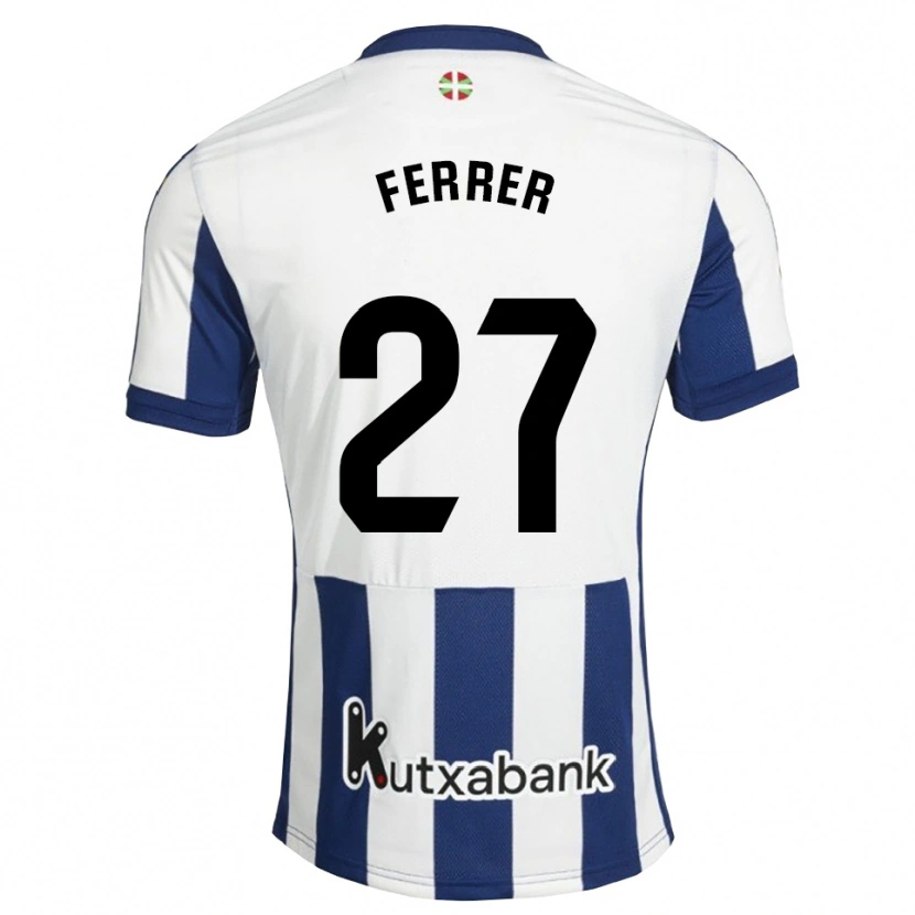 Danxen Femme Maillot Iker Ferrer #27 Bleu Marine Blanc Goldenrod Tenues Domicile 2026/27 T-Shirt