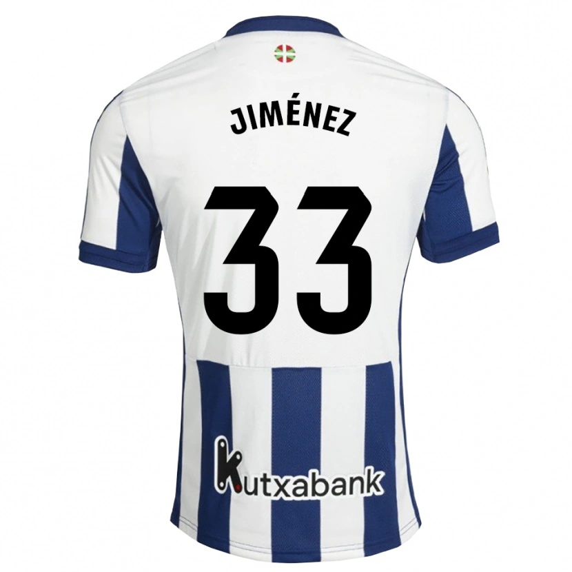Danxen Femme Maillot Javier Jiménez #33 Bleu Marine Blanc Goldenrod Tenues Domicile 2026/27 T-Shirt