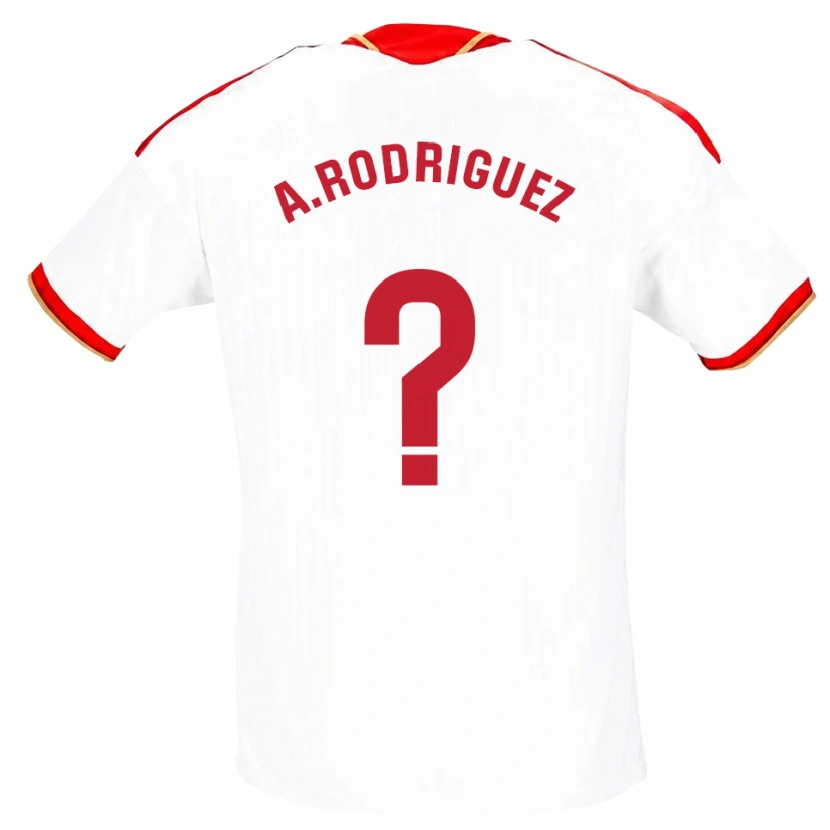 Danxen Femme Maillot Ángel Rodríguez #0 Blanc Rouge Tenues Domicile 2026/27 T-Shirt