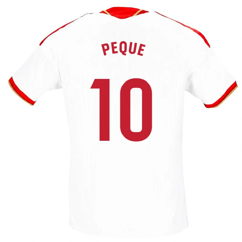 Danxen Femme Maillot Peque Fernández #10 Blanc Rouge Tenues Domicile 2026/27 T-Shirt