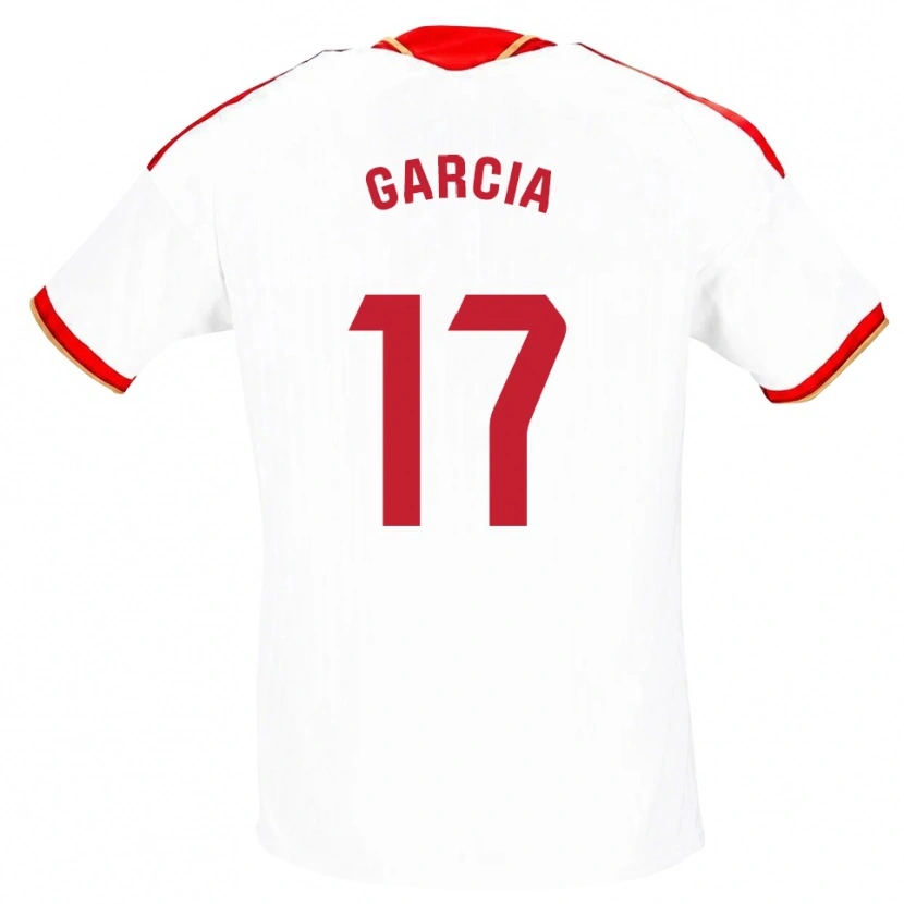 Danxen Femme Maillot Débora García #17 Blanc Rouge Tenues Domicile 2026/27 T-Shirt