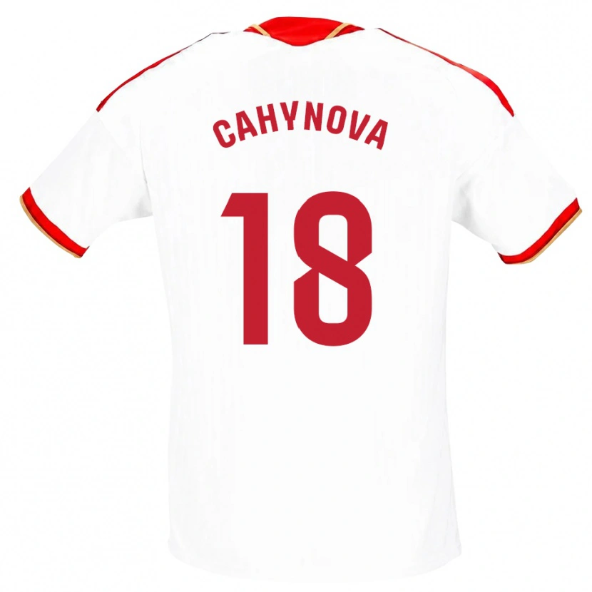 Danxen Femme Maillot Klara Cahynova #18 Blanc Rouge Tenues Domicile 2026/27 T-Shirt