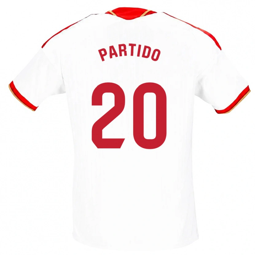 Danxen Femme Maillot Paula Partido #20 Blanc Rouge Tenues Domicile 2026/27 T-Shirt