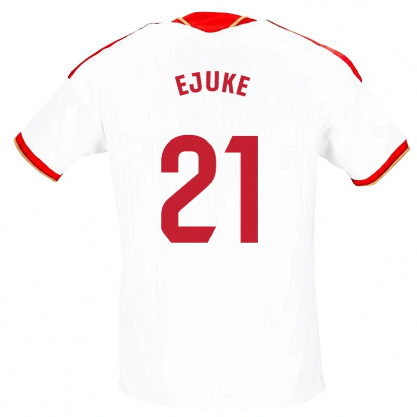 Danxen Femme Maillot Chidera Ejuke #21 Blanc Rouge Tenues Domicile 2026/27 T-Shirt
