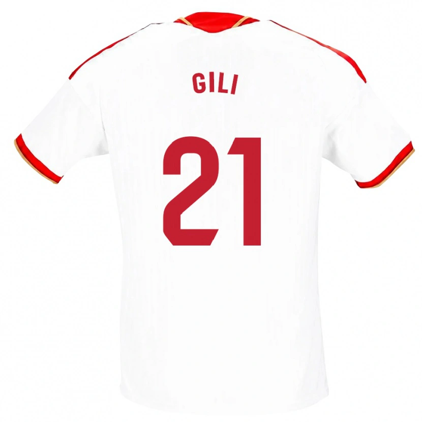 Danxen Femme Maillot Gemma Gili #21 Blanc Rouge Tenues Domicile 2026/27 T-Shirt
