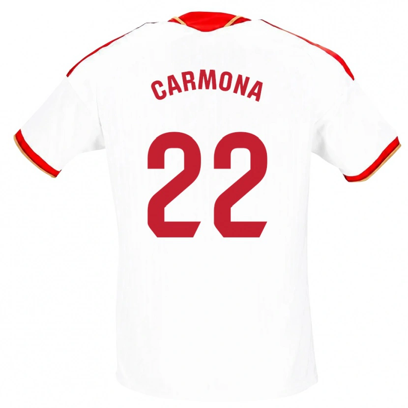 Danxen Femme Maillot José Ángel Carmona #22 Blanc Rouge Tenues Domicile 2026/27 T-Shirt