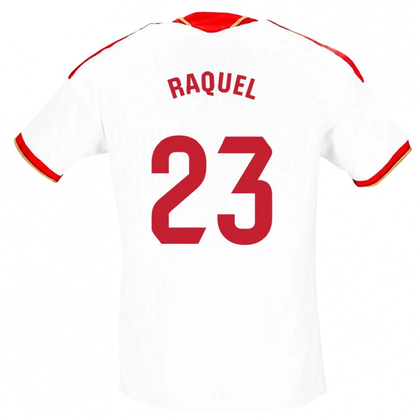 Danxen Femme Maillot Raquel Morcillo #23 Blanc Rouge Tenues Domicile 2026/27 T-Shirt