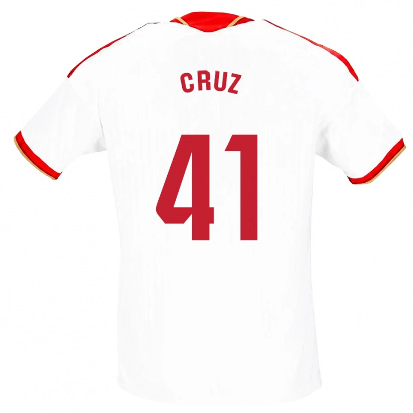 Danxen Femme Maillot Jesús Cruz #41 Blanc Rouge Tenues Domicile 2026/27 T-Shirt
