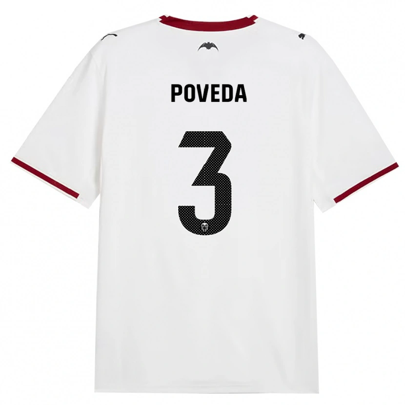 Danxen Femme Maillot Hugo Poveda #3 Noir Blanc Rouge Jaune Tenues Domicile 2026/27 T-Shirt