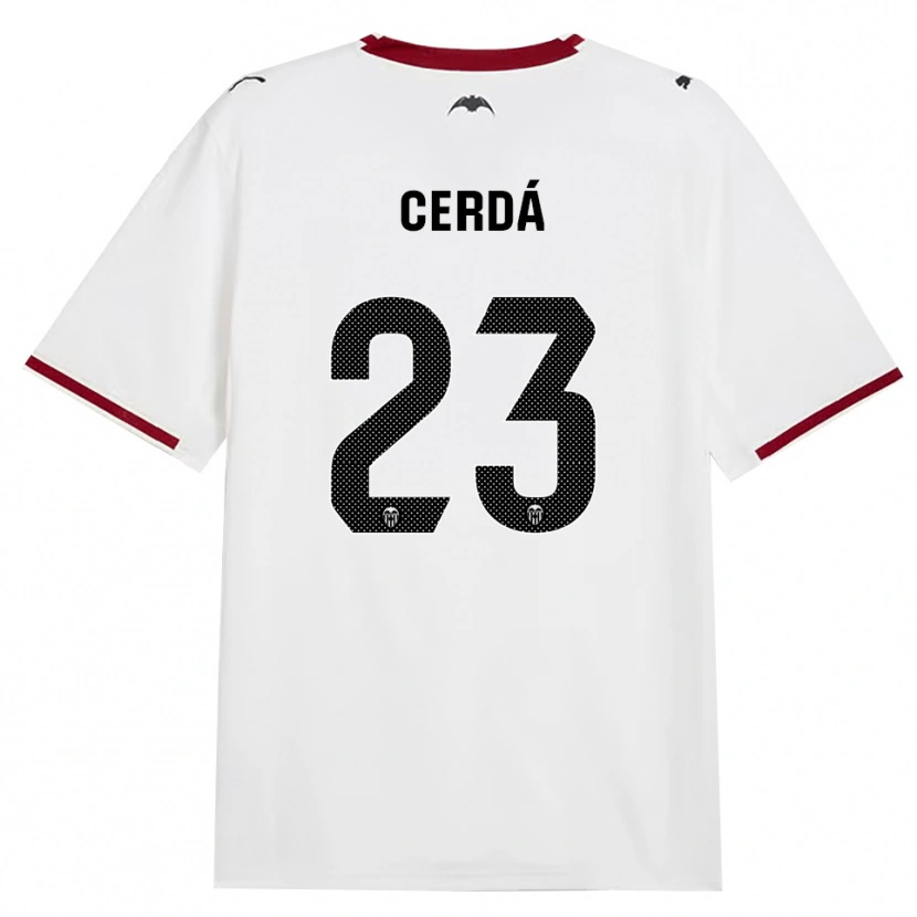Danxen Femme Maillot Alex Cerdá #23 Noir Blanc Rouge Jaune Tenues Domicile 2026/27 T-Shirt