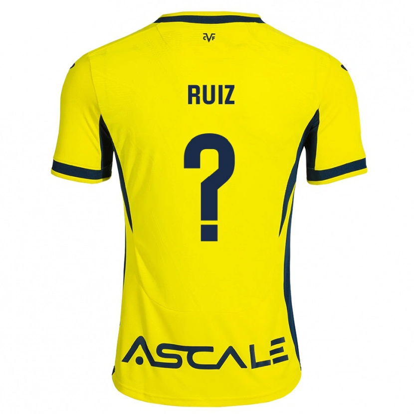 Danxen Femme Maillot Aarón Ruiz #0 Jaune Noir Rouge Tenues Domicile 2026/27 T-Shirt