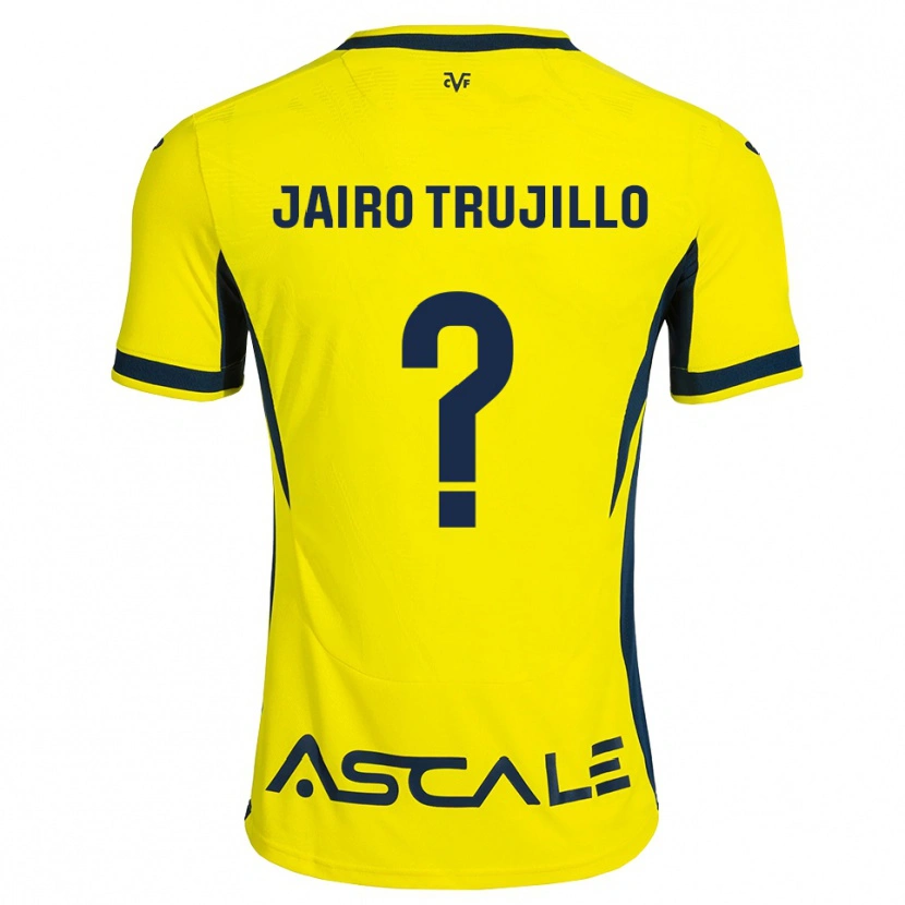 Danxen Femme Maillot Jairo Trujillo #0 Jaune Noir Rouge Tenues Domicile 2026/27 T-Shirt