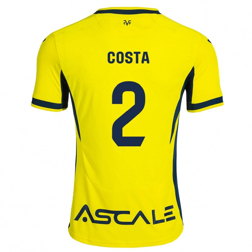 Danxen Femme Maillot Logan Costa #2 Jaune Noir Rouge Tenues Domicile 2026/27 T-Shirt