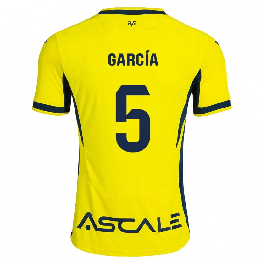 Danxen Femme Maillot Álvaro García #5 Jaune Noir Rouge Tenues Domicile 2026/27 T-Shirt