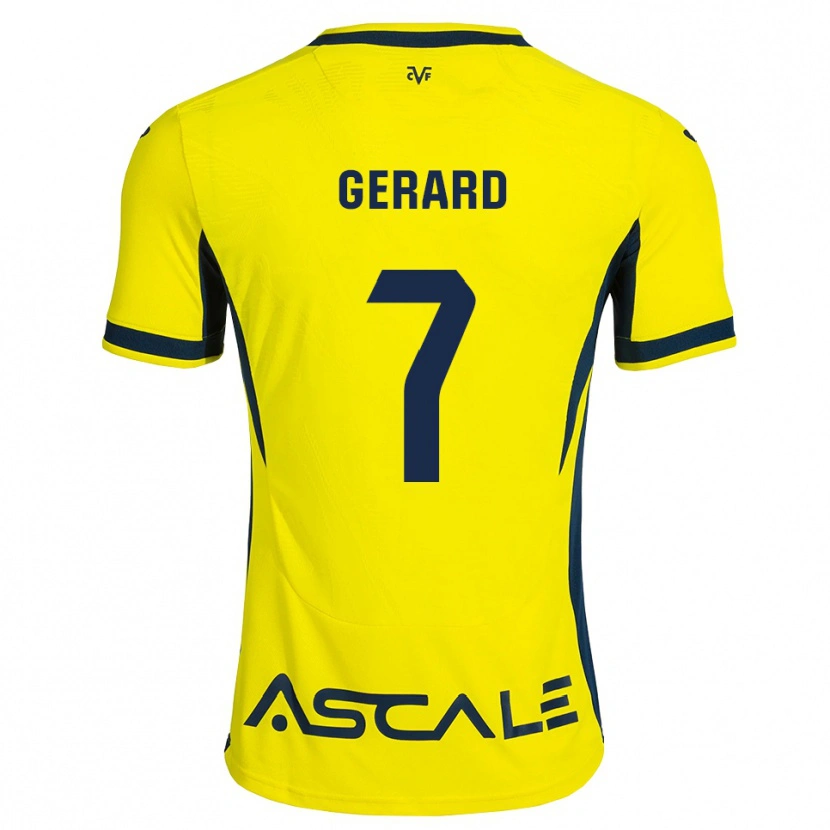 Danxen Femme Maillot Gerard Moreno #7 Jaune Noir Rouge Tenues Domicile 2026/27 T-Shirt